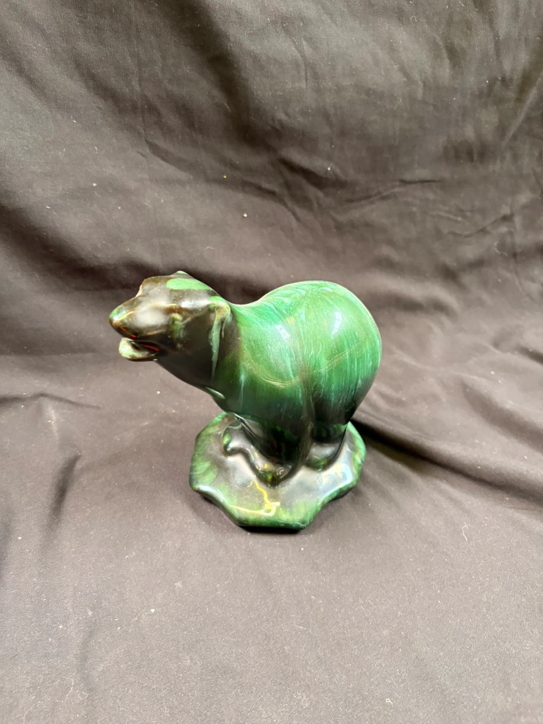Green Ceramic Bear Figurine - photo 3