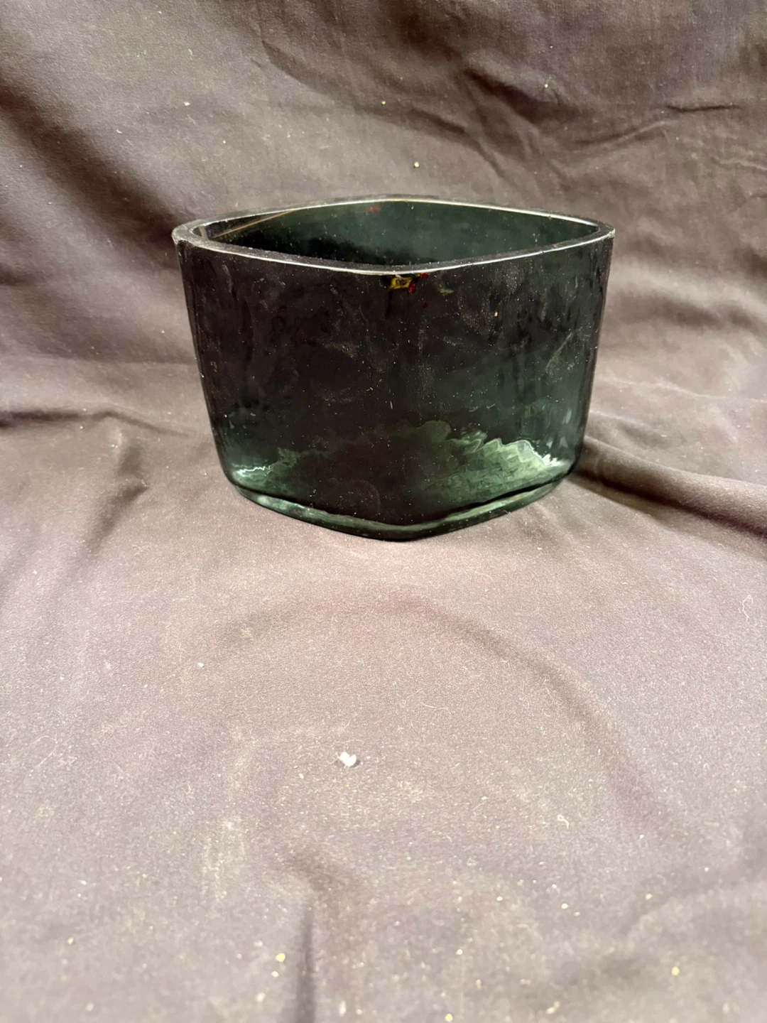 Green Glass Square Dish