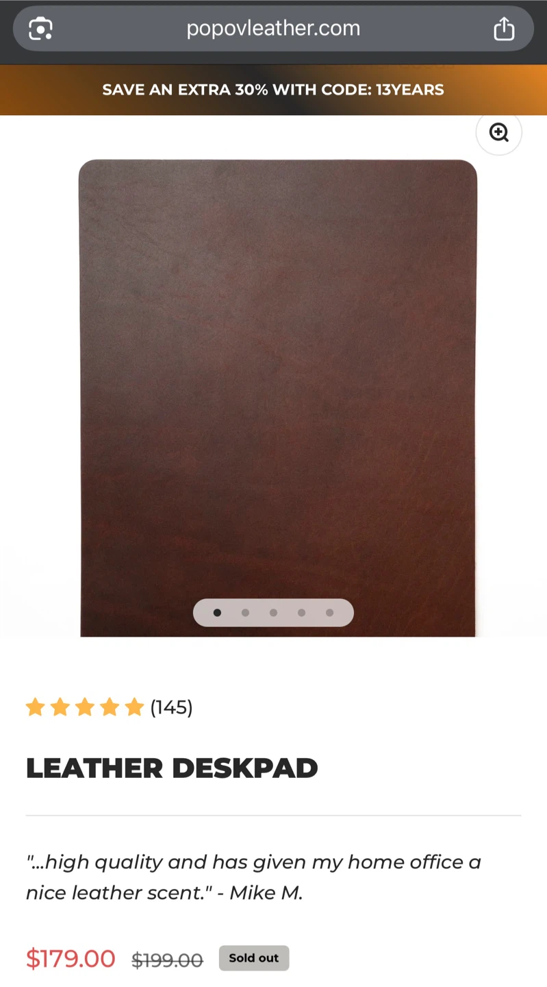Leather Desk Pad