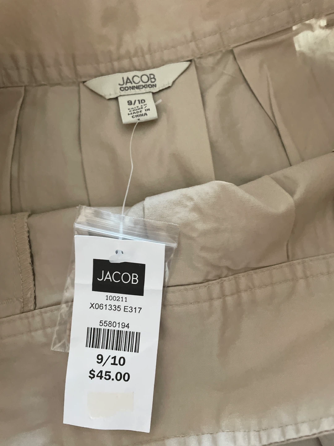 Jacob Connection Tan Pleated Skirt - Size 9/10 - photo 3