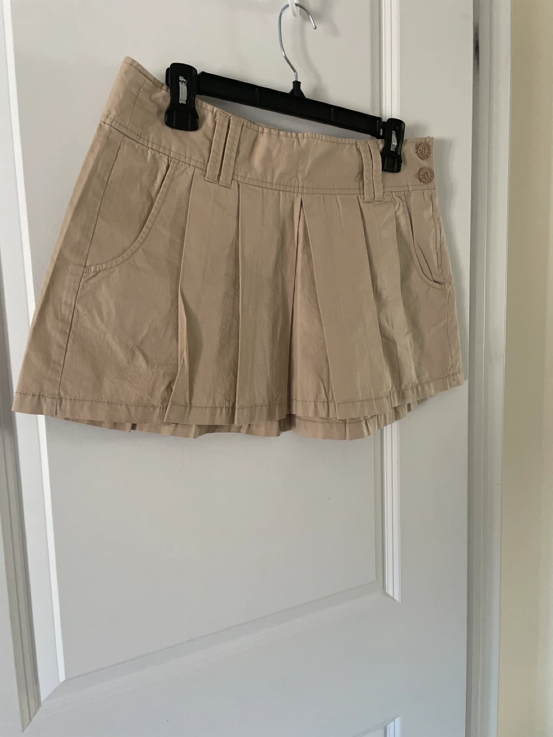 Jacob Connection Tan Pleated Skirt - Size 9/10