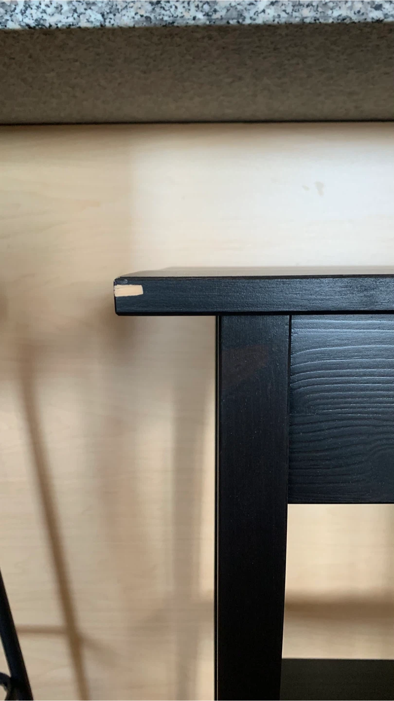 Black Bedside Table with Drawer - photo 3