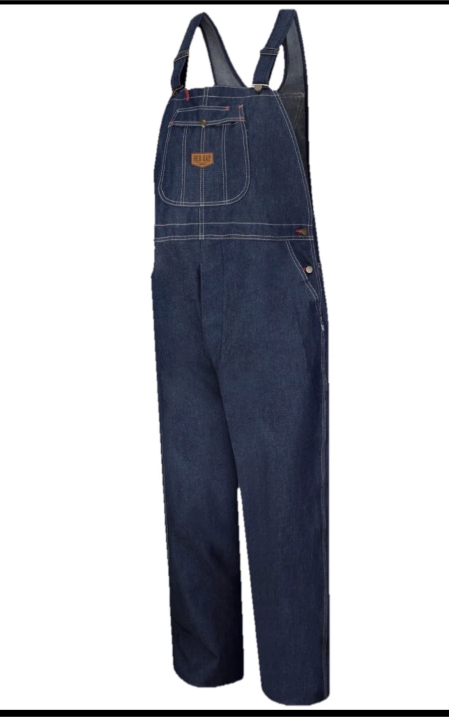 Red Kap Men's Denim Bib Overalls Size 34x34 L/XL - photo 2