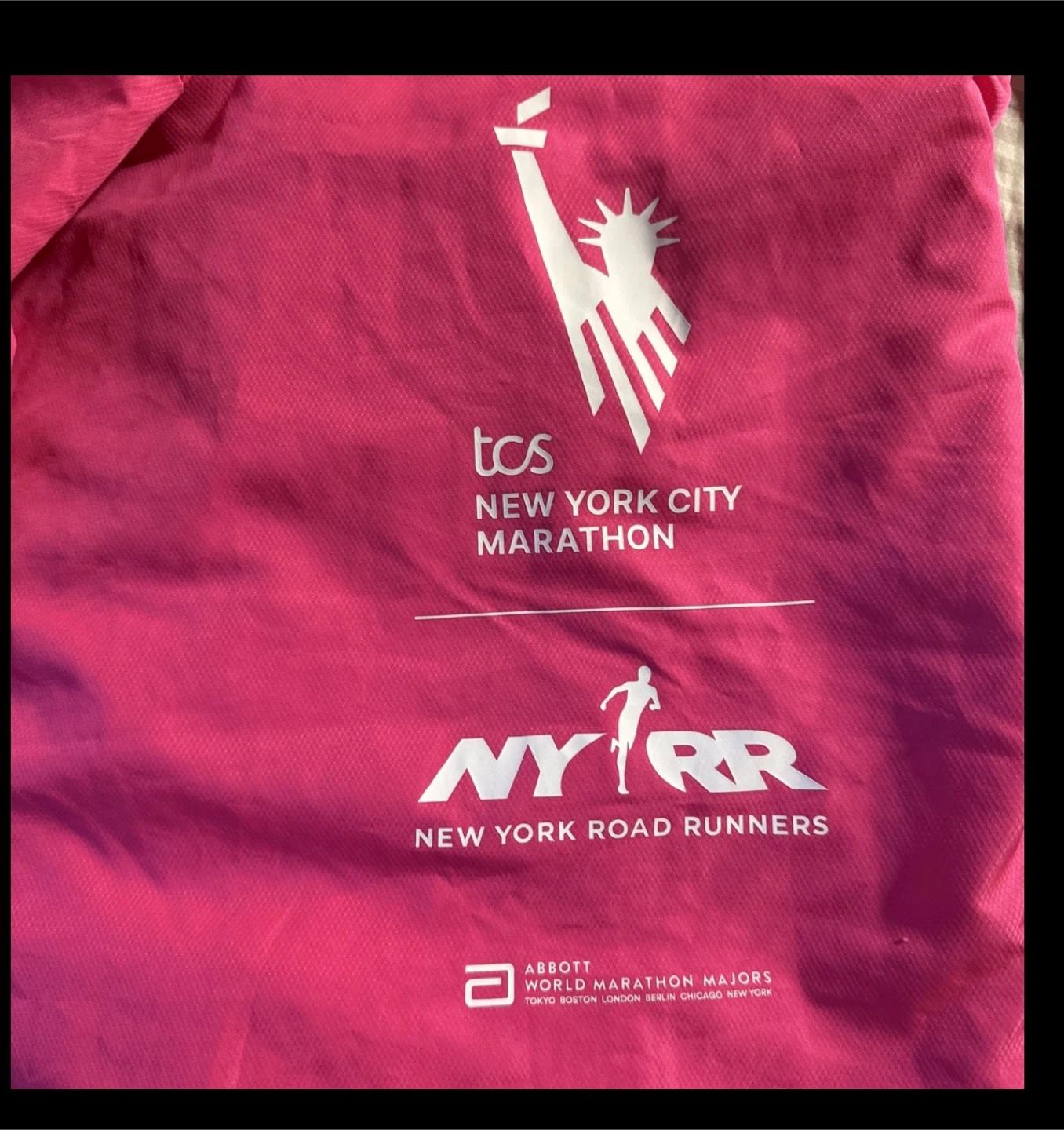 New Balance TCS New York City Marathon Pink Jacket Size L