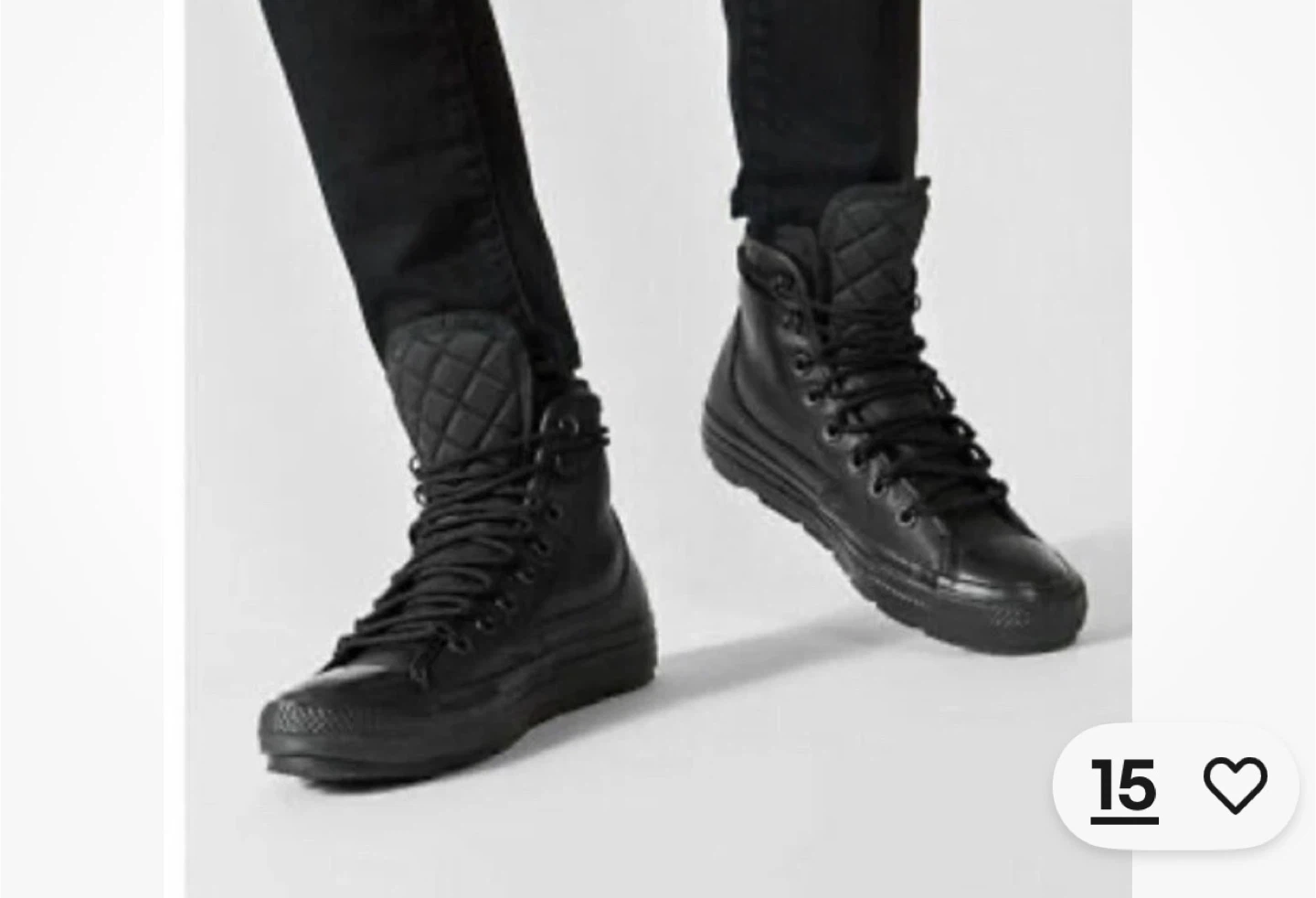 Converse All Star Chuck Taylor High Top Boots Black Leather