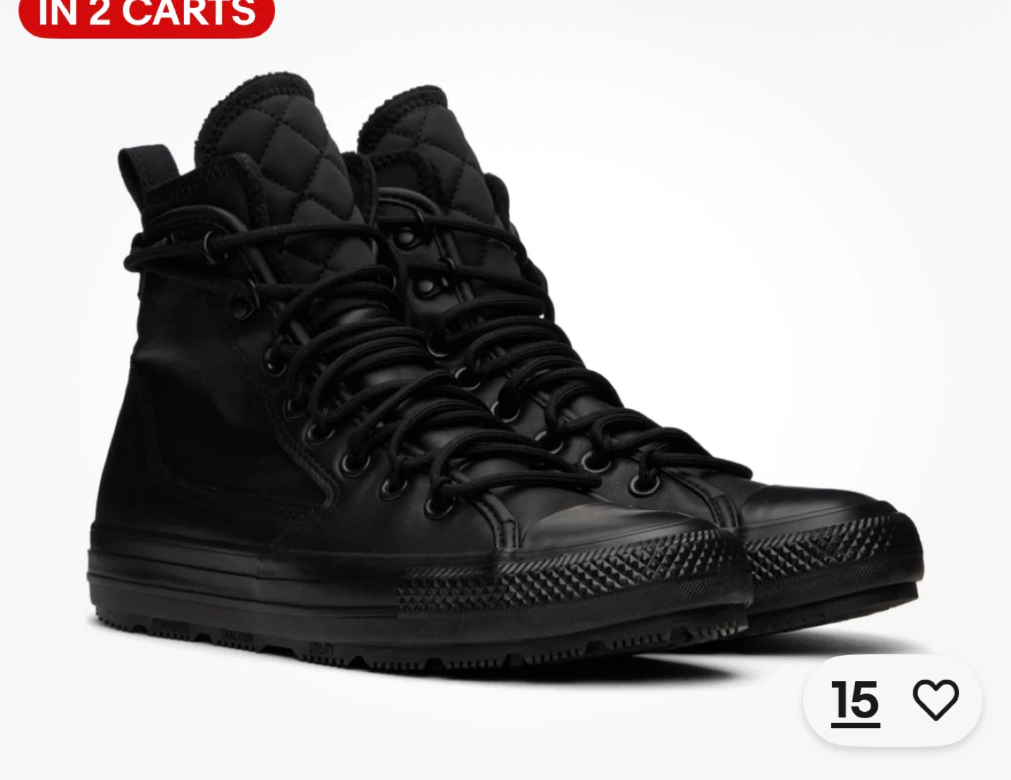 Converse All Star Chuck Taylor High Top Boots Black Leather - photo 2