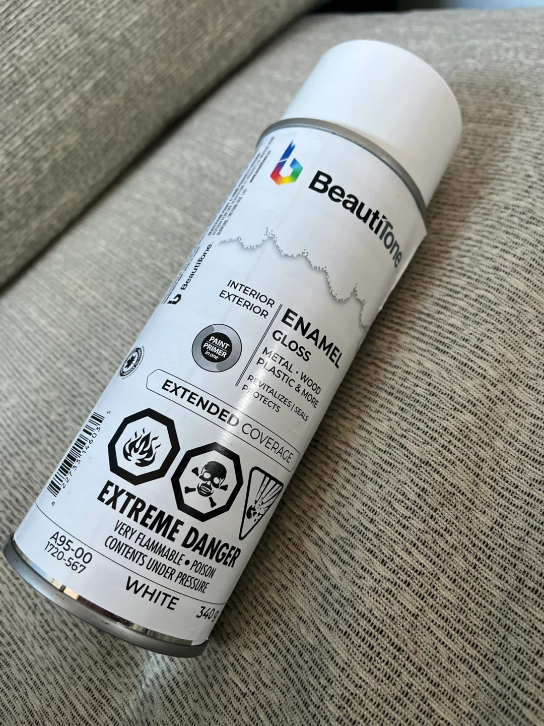 NEW BeautiTone White Enamel Spray Paint - Gloss
