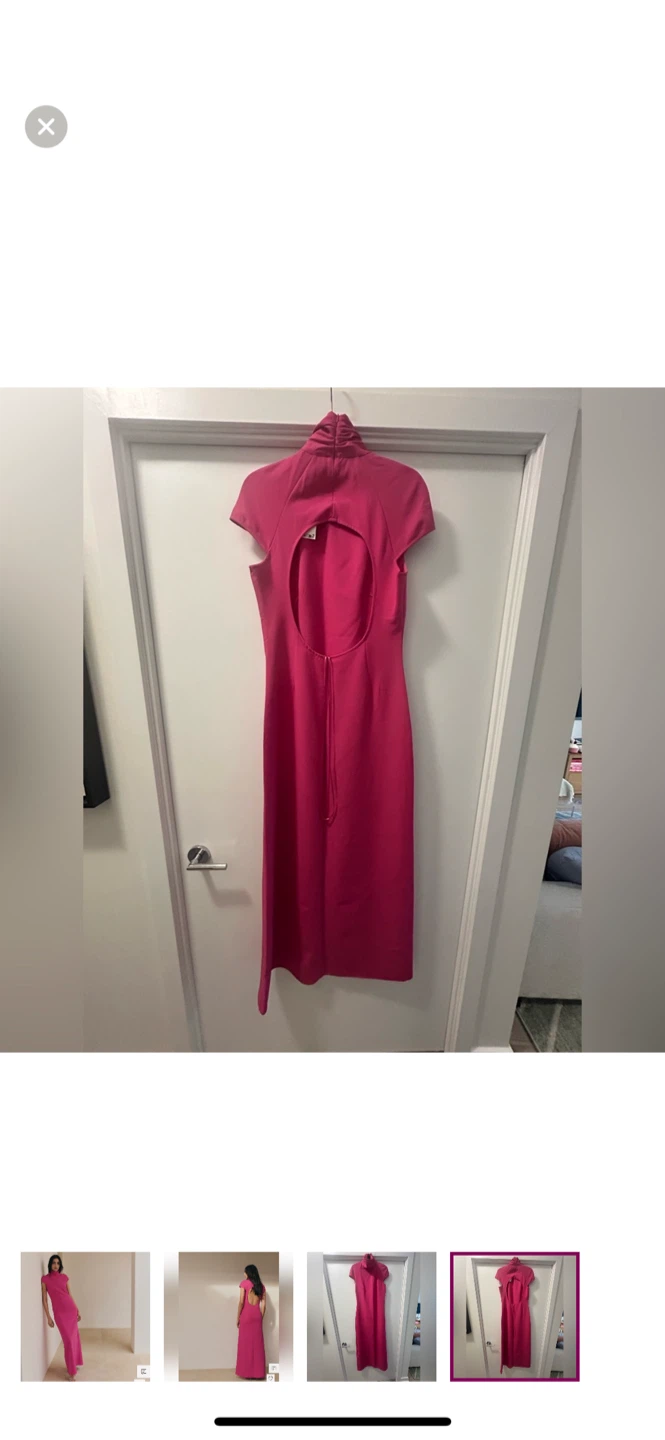 Hot Pink Backless Maxi Dress - photo 4