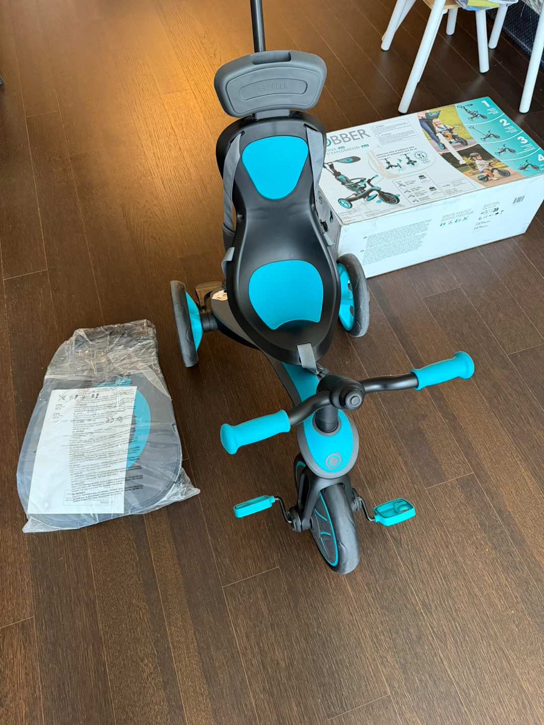 Kids cycle Globber 4-In-1 Explorer Trike (Teal) - photo 3