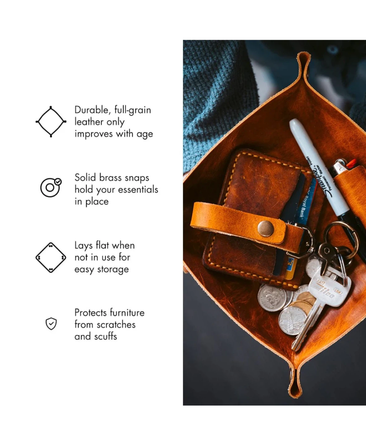 Leather Valet Tray - photo 2
