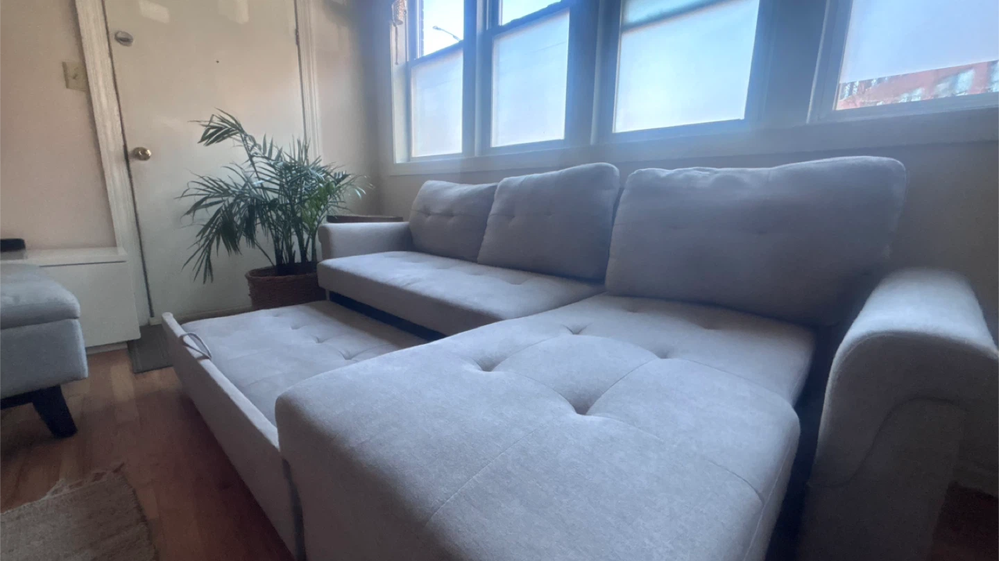Light Gray Sectional Sofa with Storage Chaise - photo 4