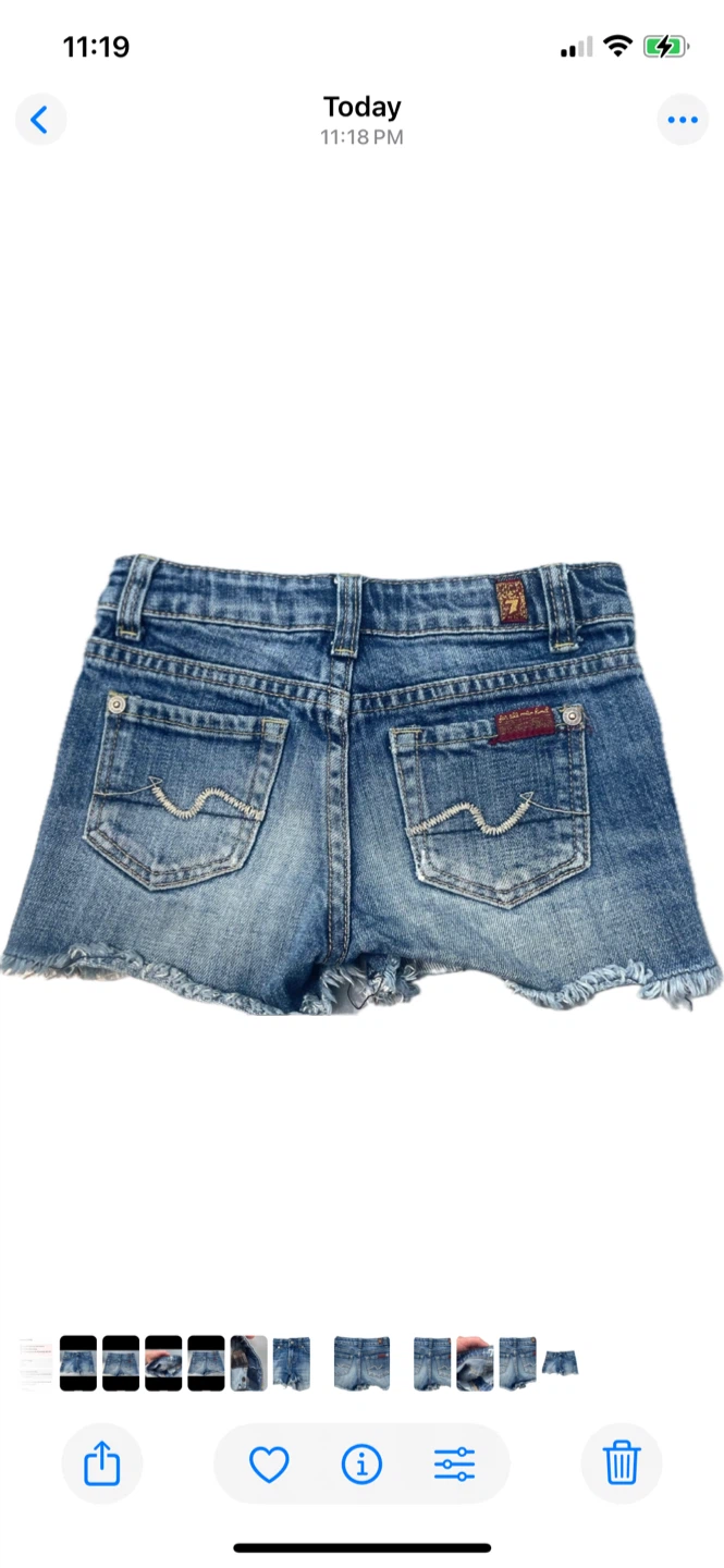 Seven For All Mankind Denim Shorts Size 5 - photo 2