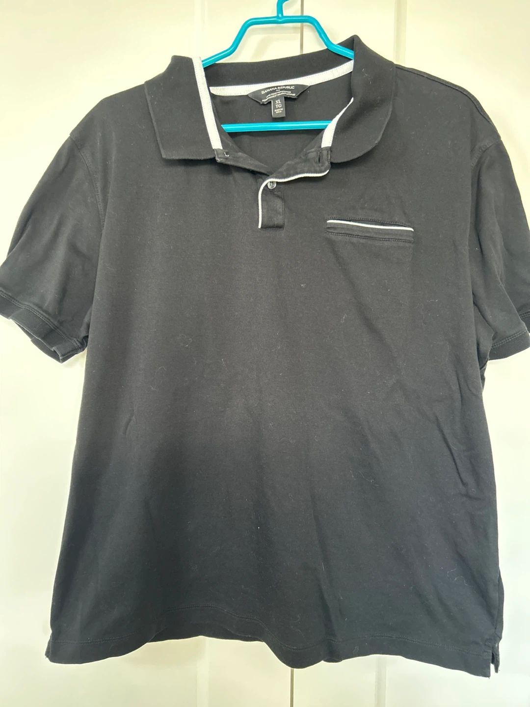 Banana Republic Black Luxe Touch Polo Shirt XL