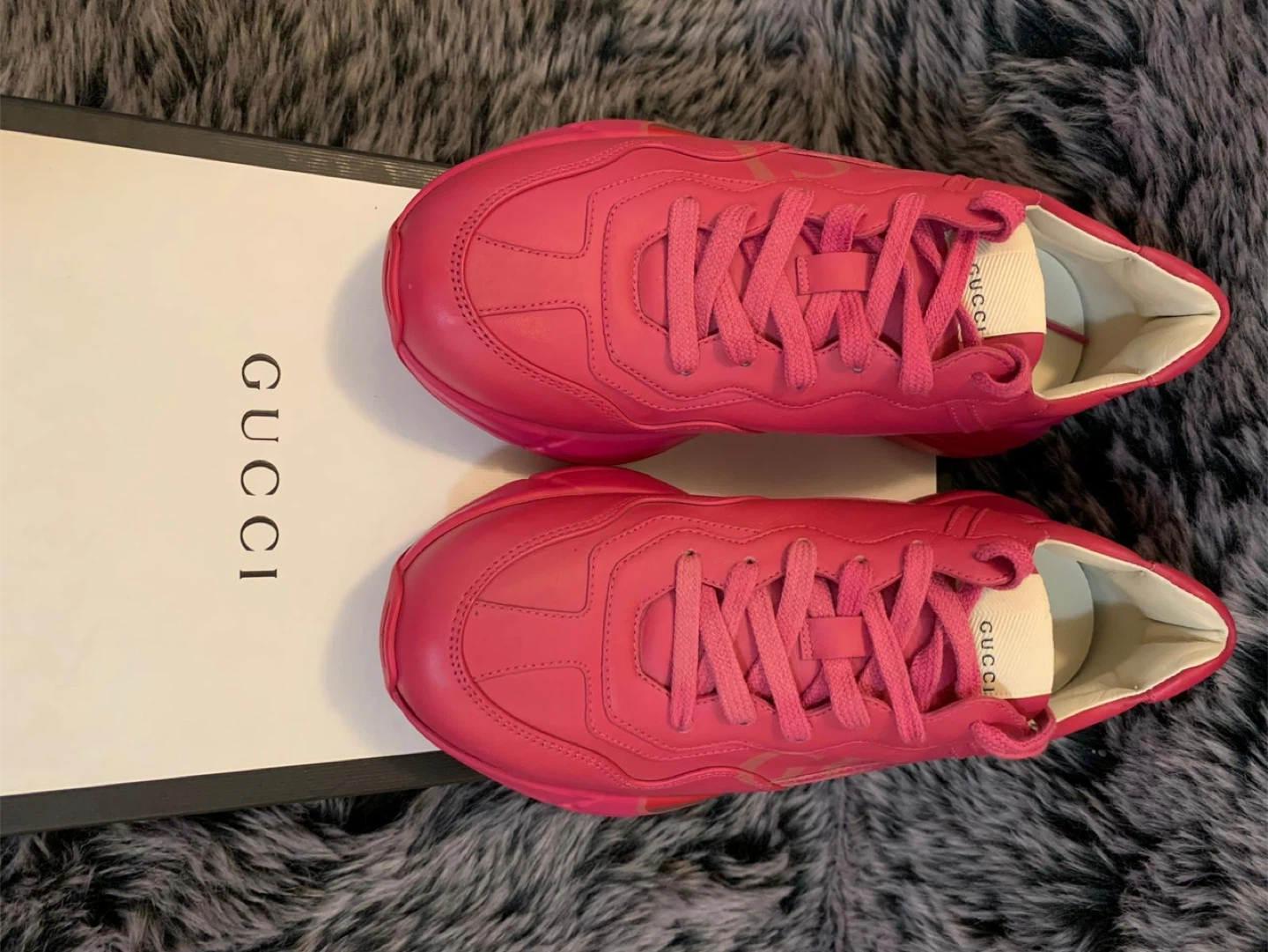 Gucci Pink Rython Sneakers Size 40 - photo 5