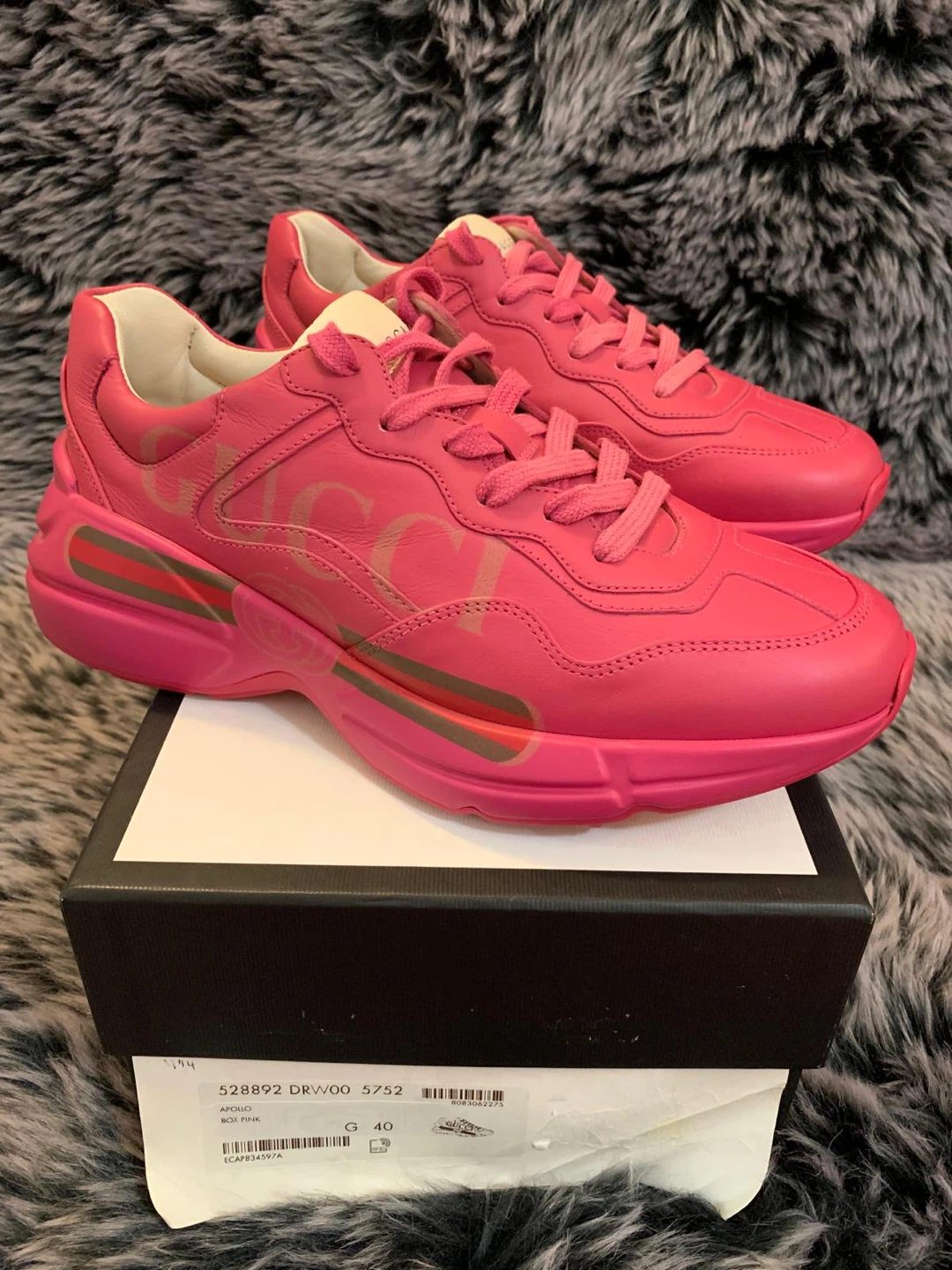 Gucci Pink Rython Sneakers Size 40