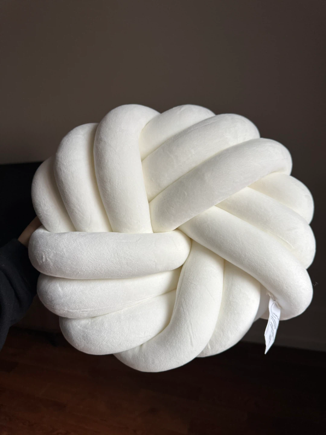 White Knotted Ball Throw Pillow - photo 3