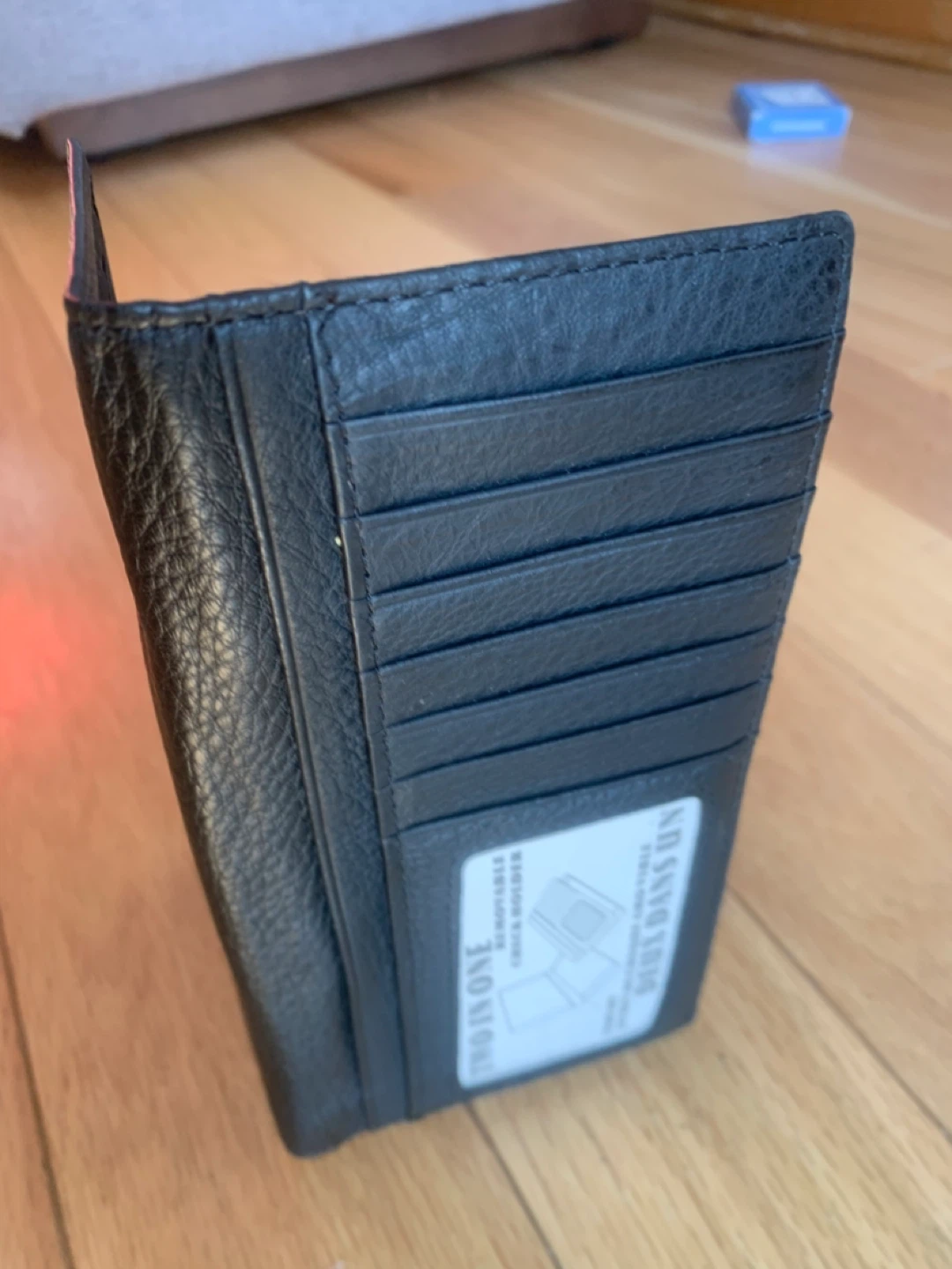 Roots Black Leather Bifold Wallet
