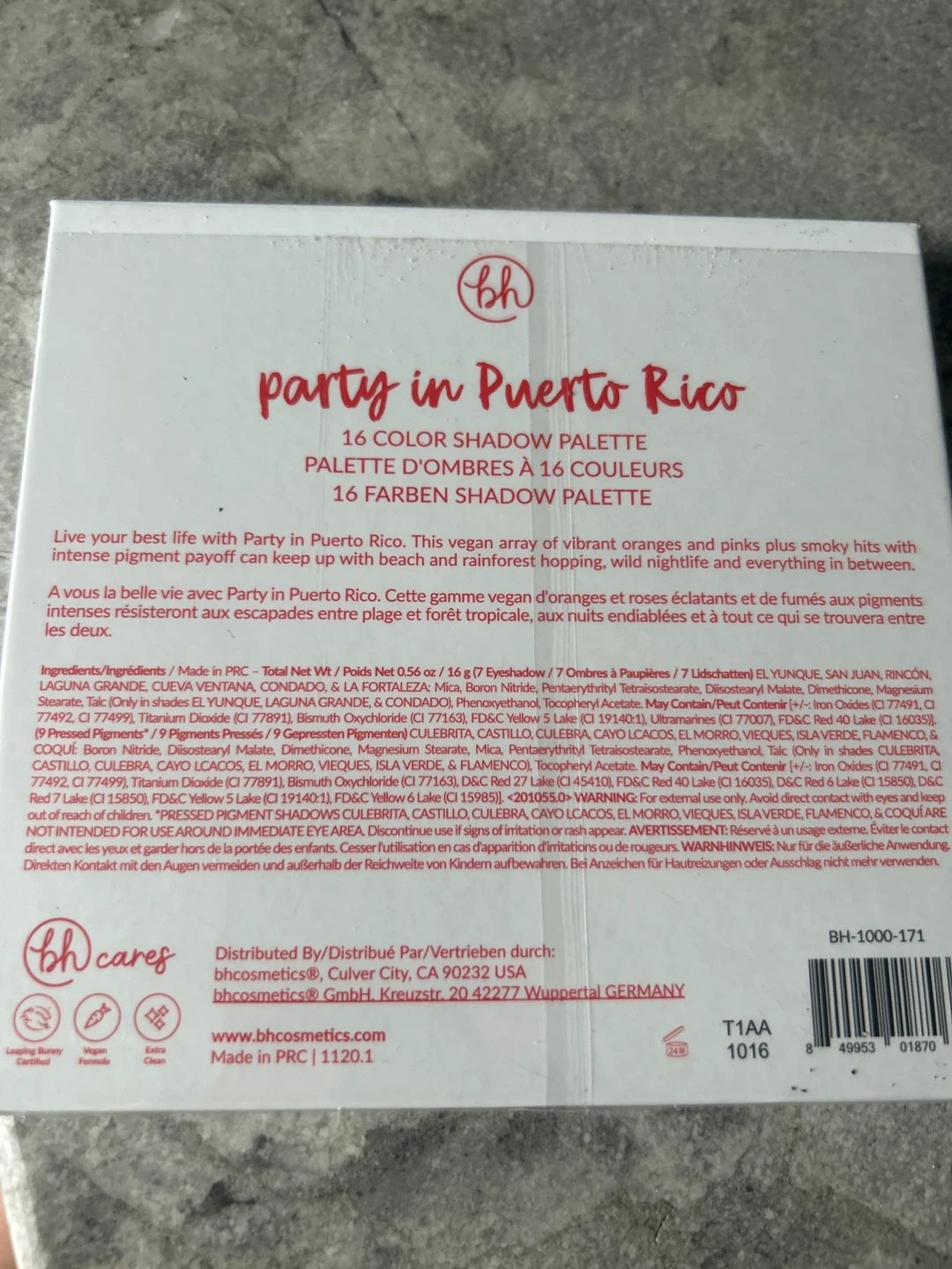 BH Cosmetics Party in Puerto Rico 16 Color Eyeshadow Palette - photo 3