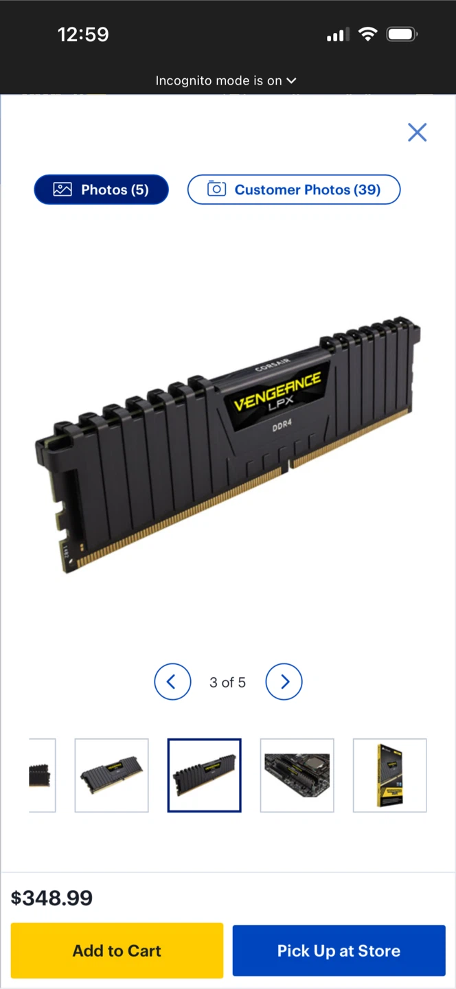 Corsair Vengeance LPX DDR4 32GB (2x16GB) 3200MHz RAM - photo 3