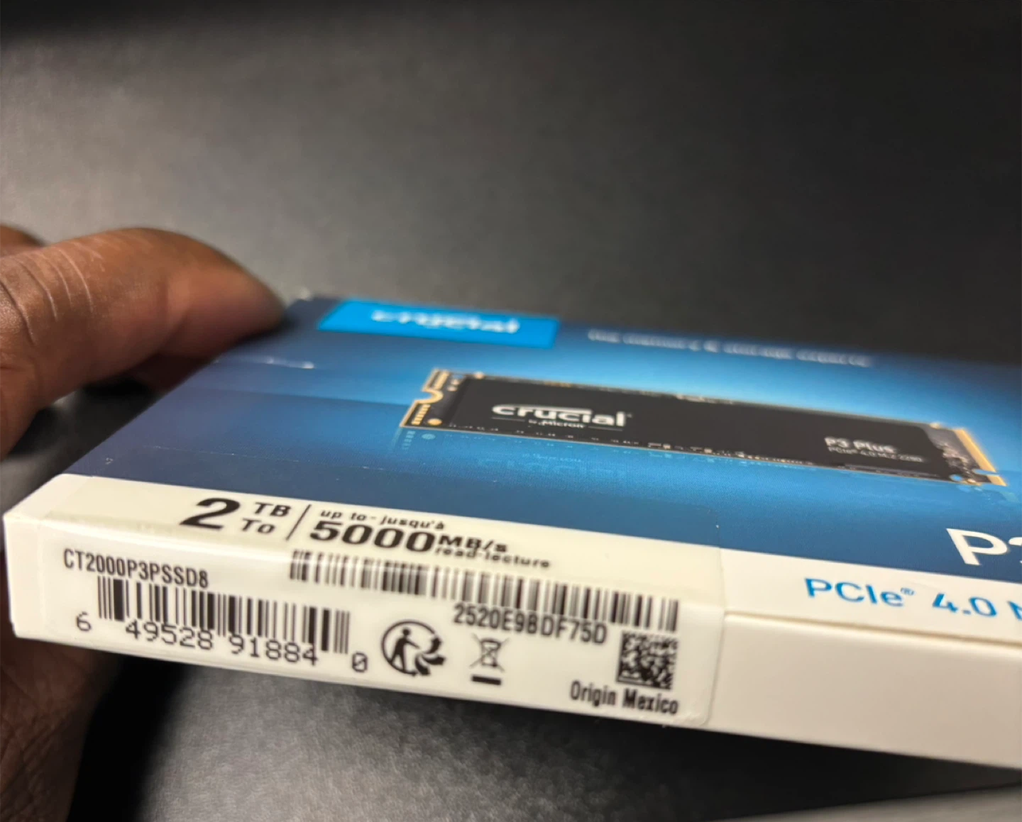 NEW never opened Crucial P3 Plus PCIe Gen4 NVMe 2TB SSD - photo 3