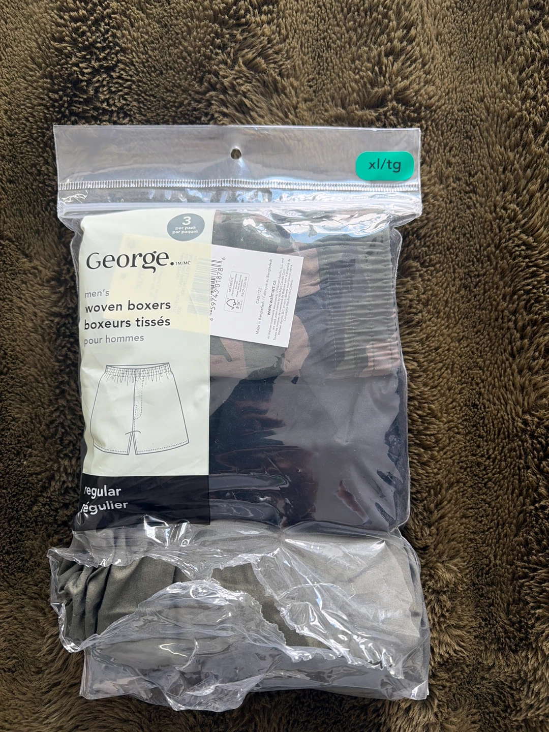 George Men's Woven Boxers - 3 Pack - XL/TG - photo 2