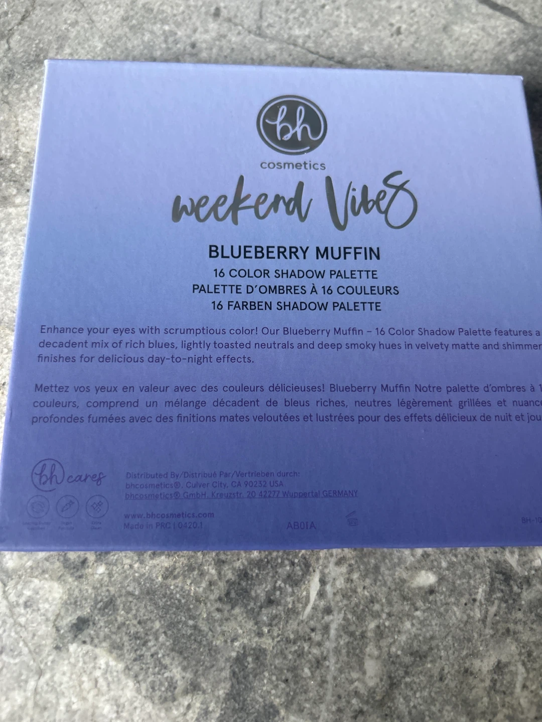 BH Cosmetics Weekend Vibes Blueberry Muffin Shadow Palette - photo 3