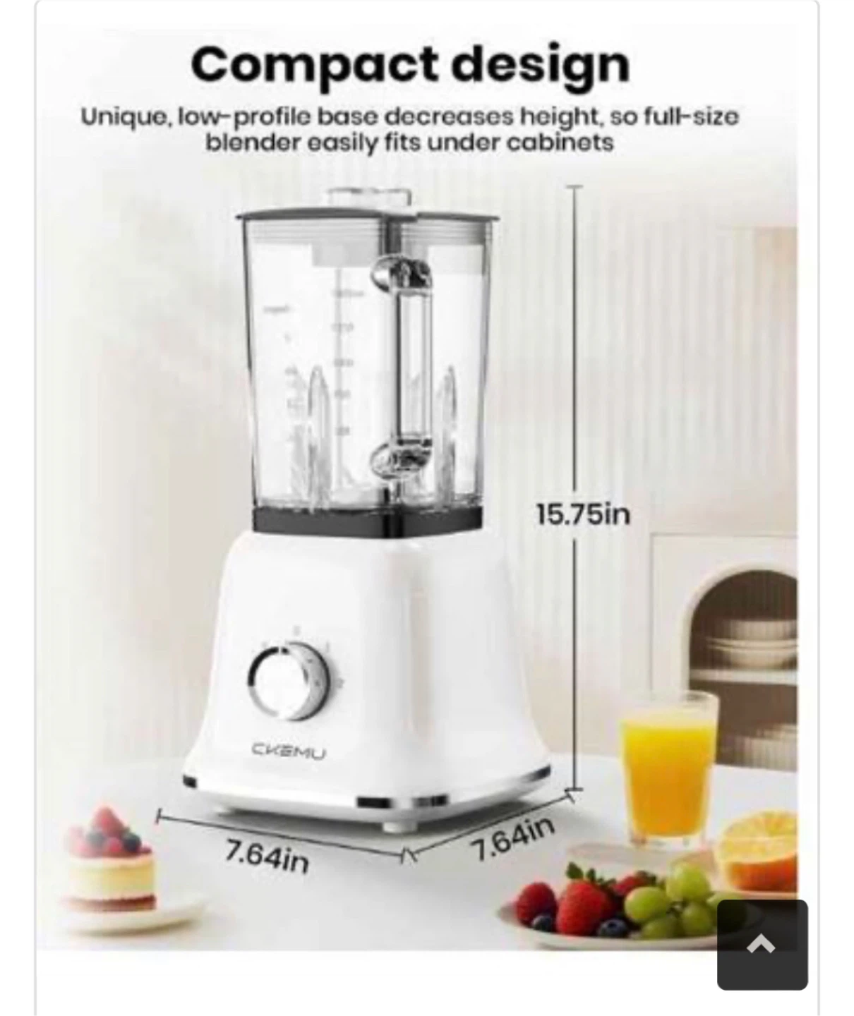 Table Blender glass jar 58 oz - professional Cream
