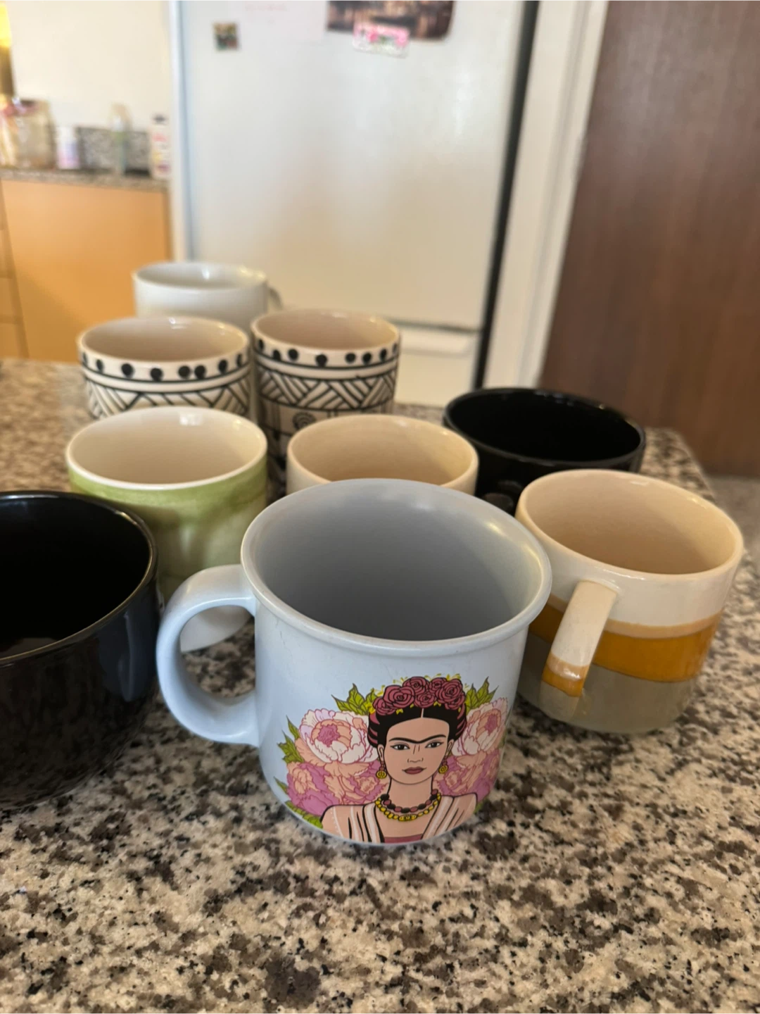 Assorted mugs and cups