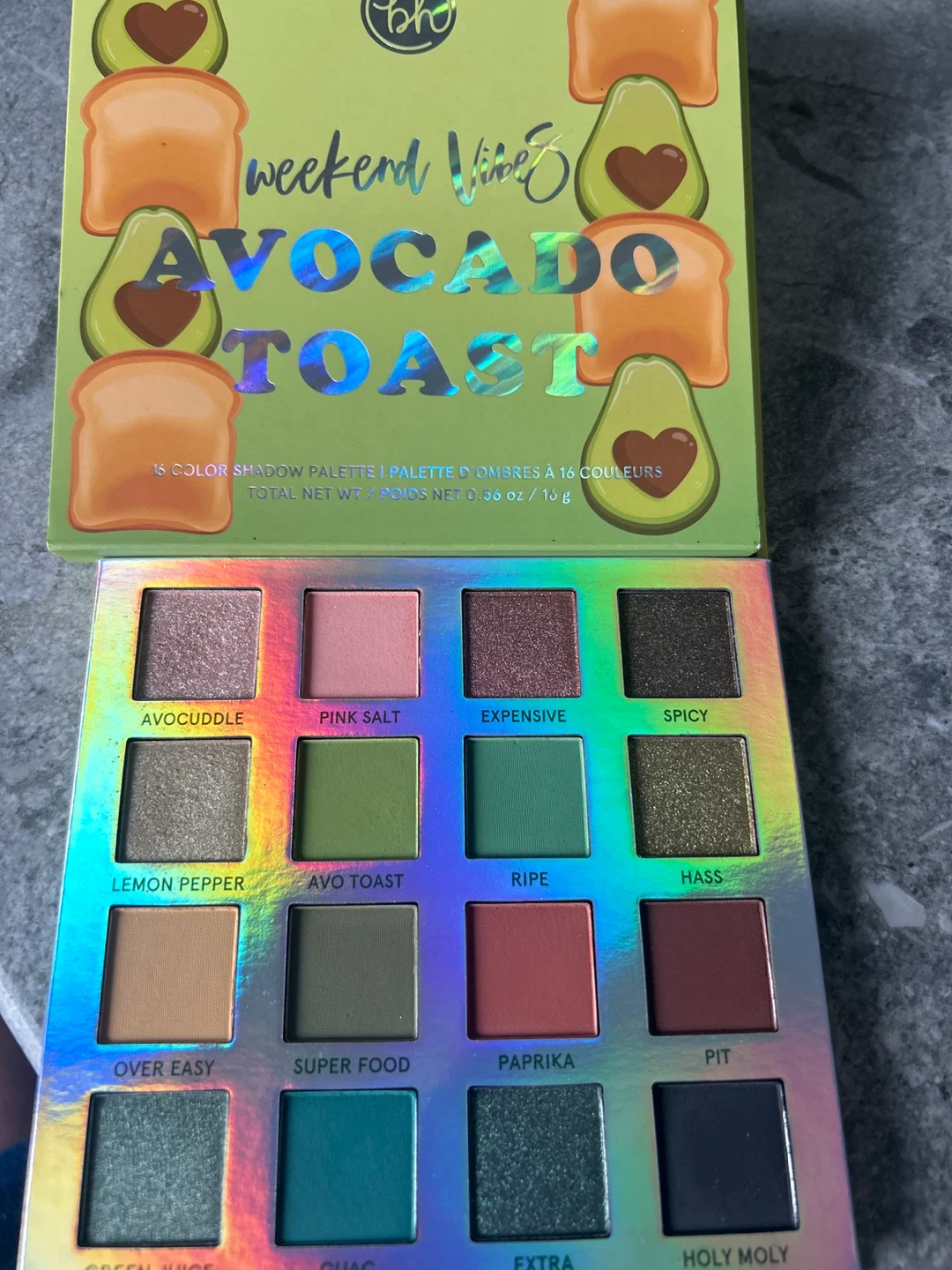 BH Cosmetics Avocado Toast 16 Color Shadow Palette