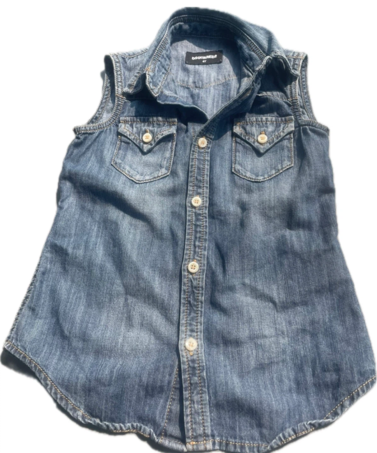 DSQUARED2 Denim Sleeveless Shirt - Size 4Y