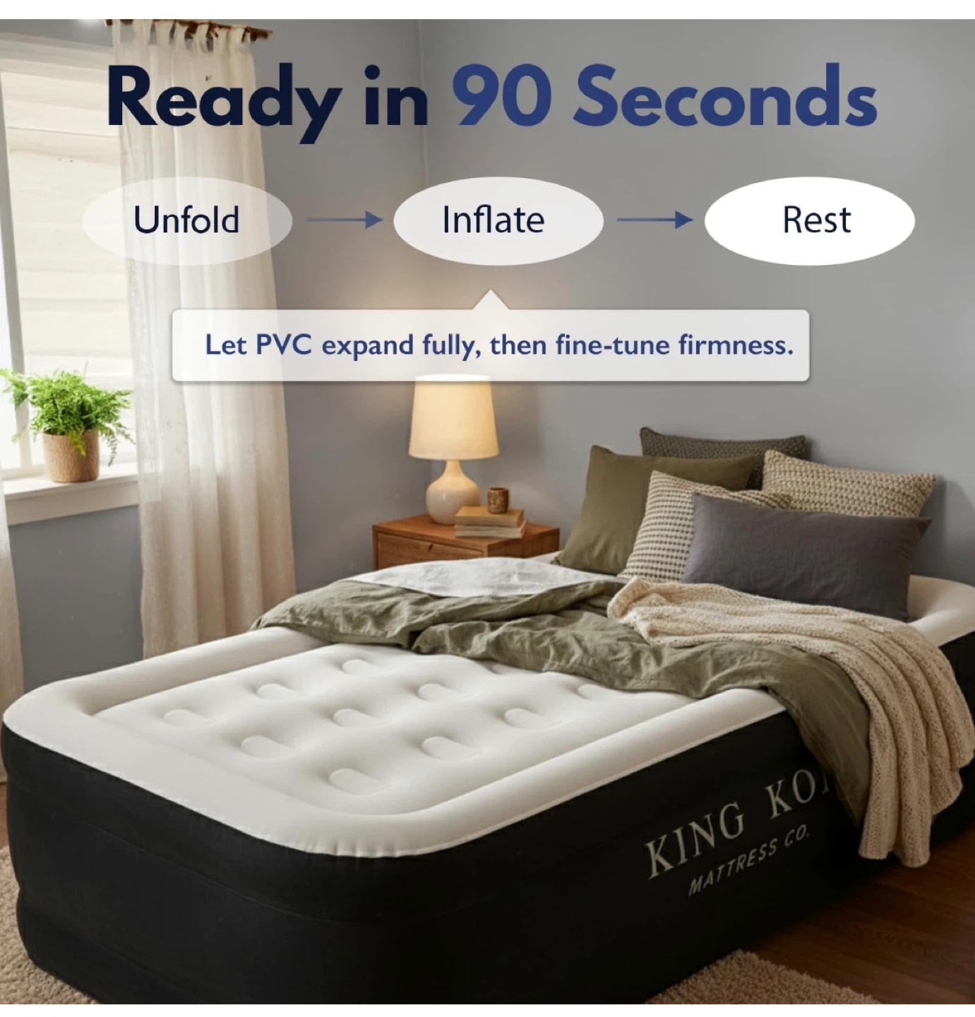 King Koil Queen Size Waterproof Air Mattress - photo 2