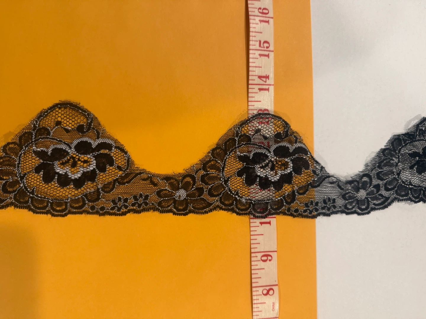 75 Yards Black Floral Lace Trim