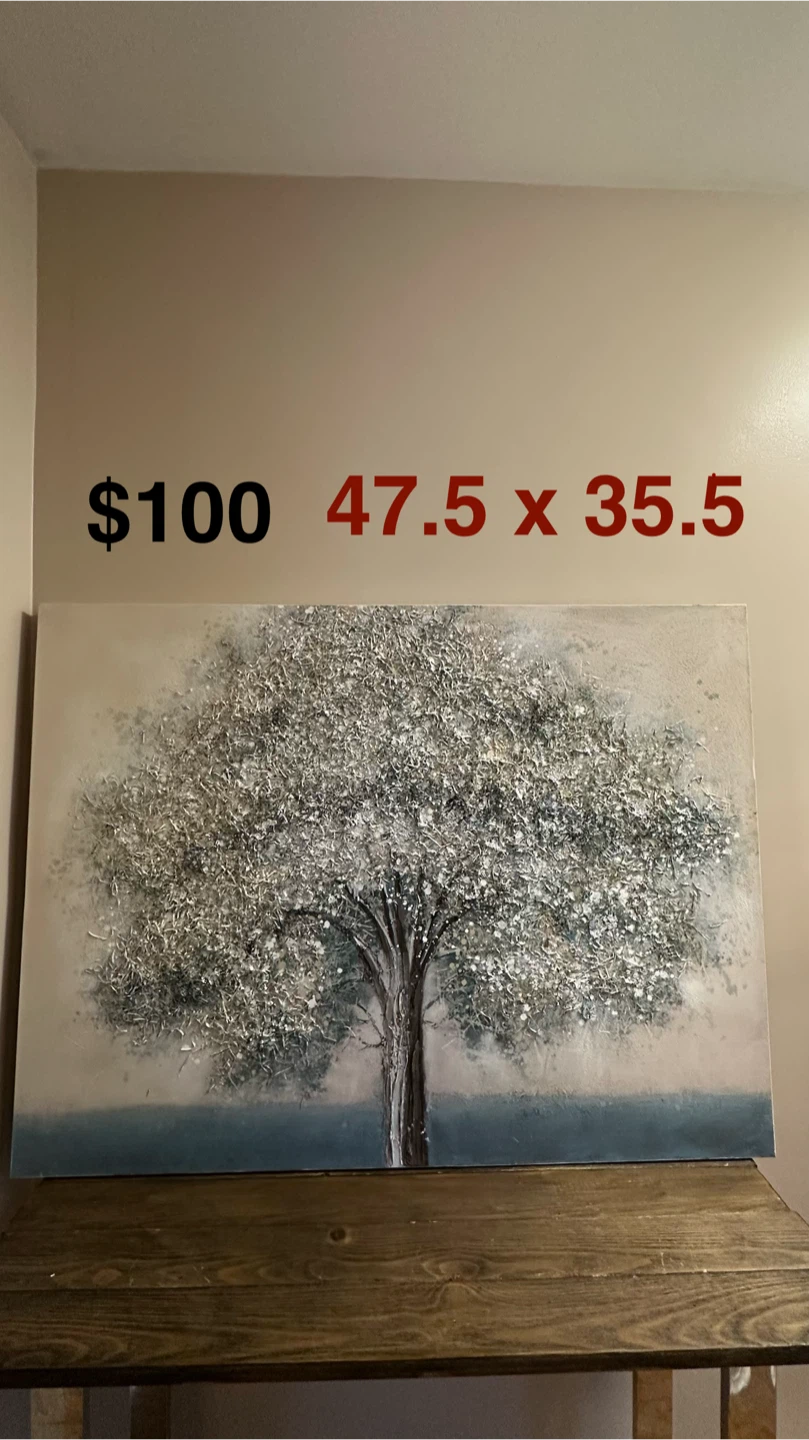 Textured Tree Painting 47.5 x 35.5