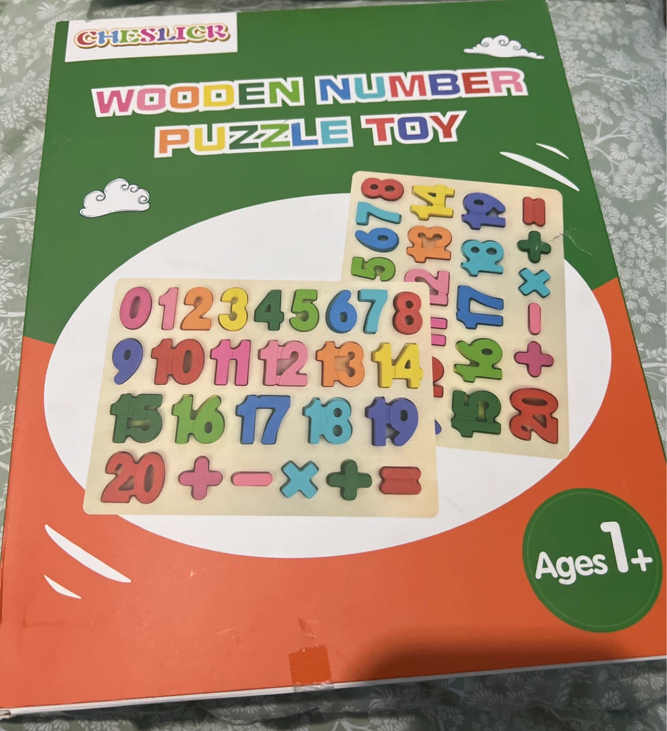 CHESLICK Wooden Number Puzzle Toy 0-20
