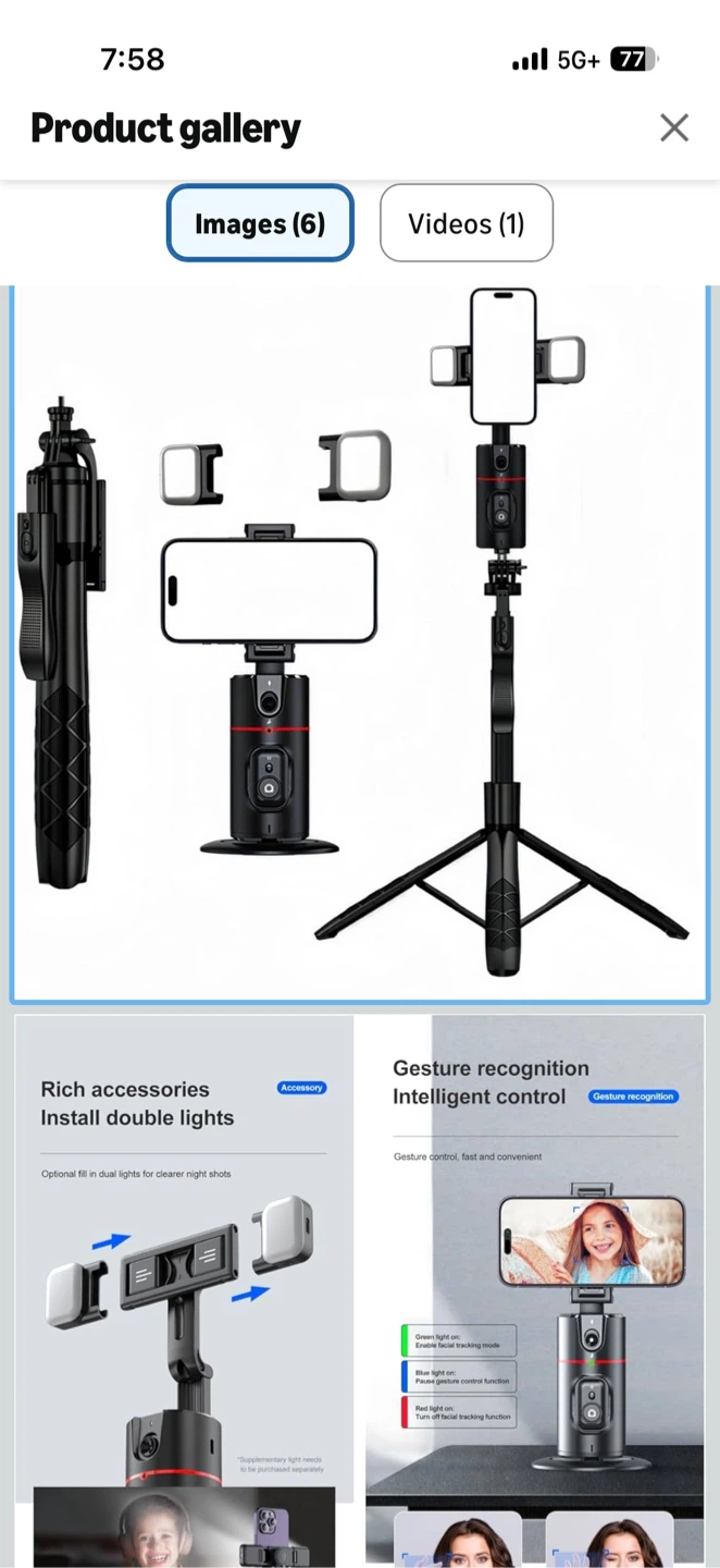 Ring Light + Gimbal + Selfie Stick Bundle - photo 3