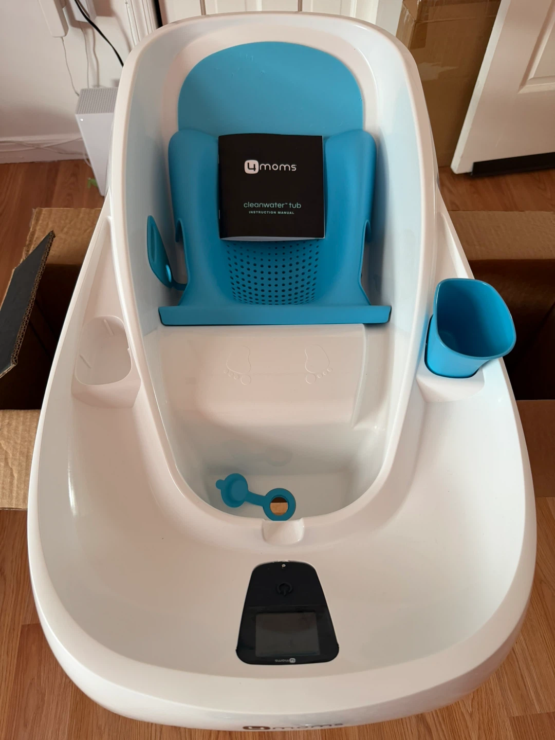 4moms cleanwater tub baby bathtub with digital thermometer