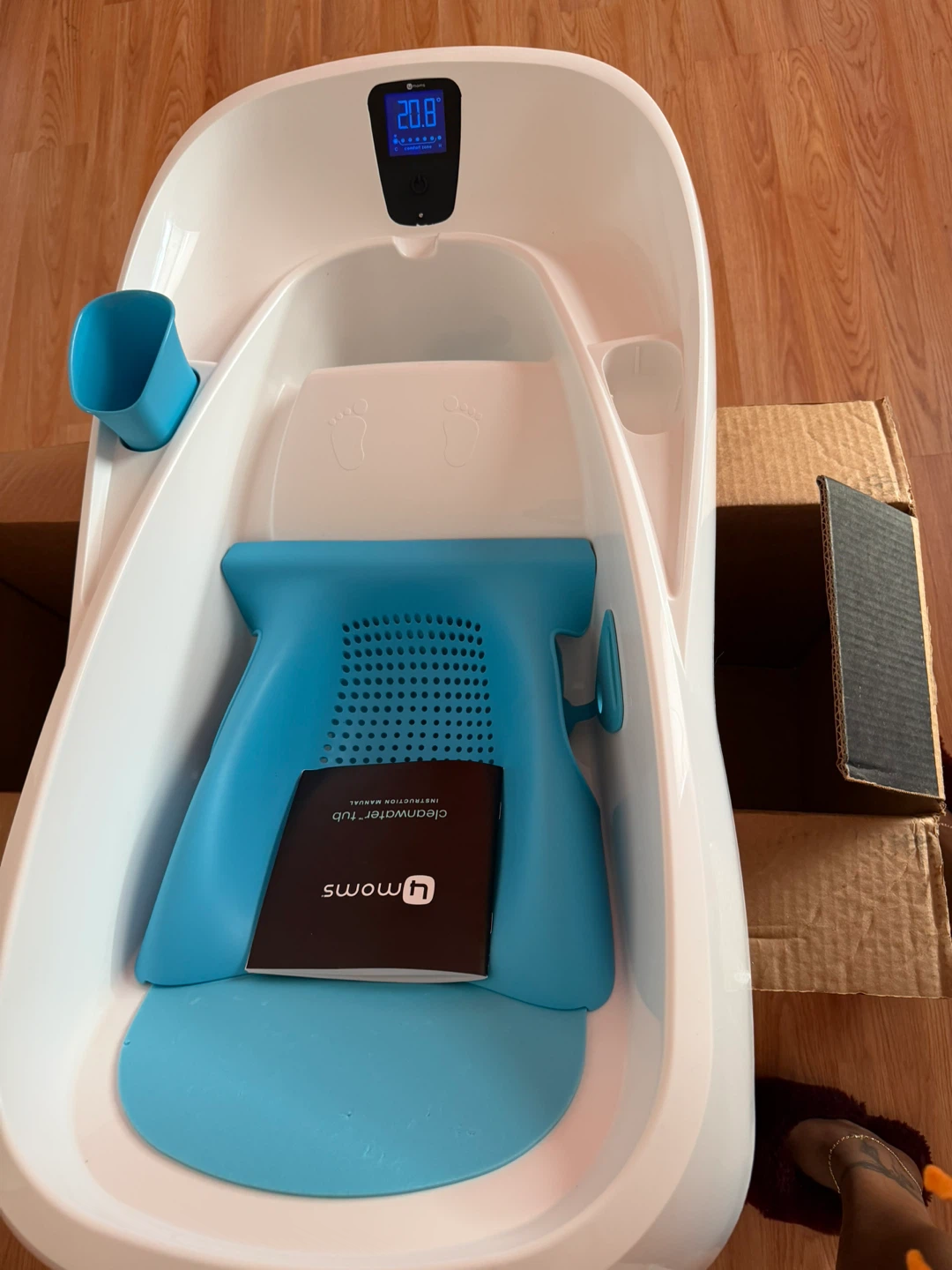 4moms cleanwater tub baby bathtub with digital thermometer - photo 2