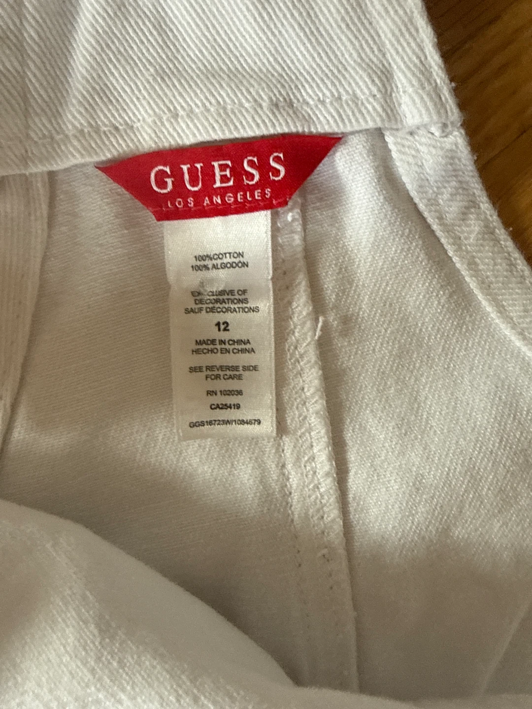 White Denim Guess Overalls Dress - Size 12 - photo 2