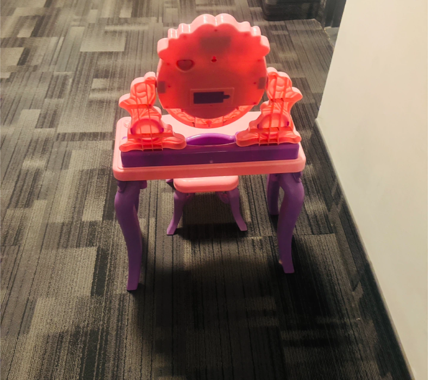 Kids Toy Vanity Table Set with Stool - photo 2