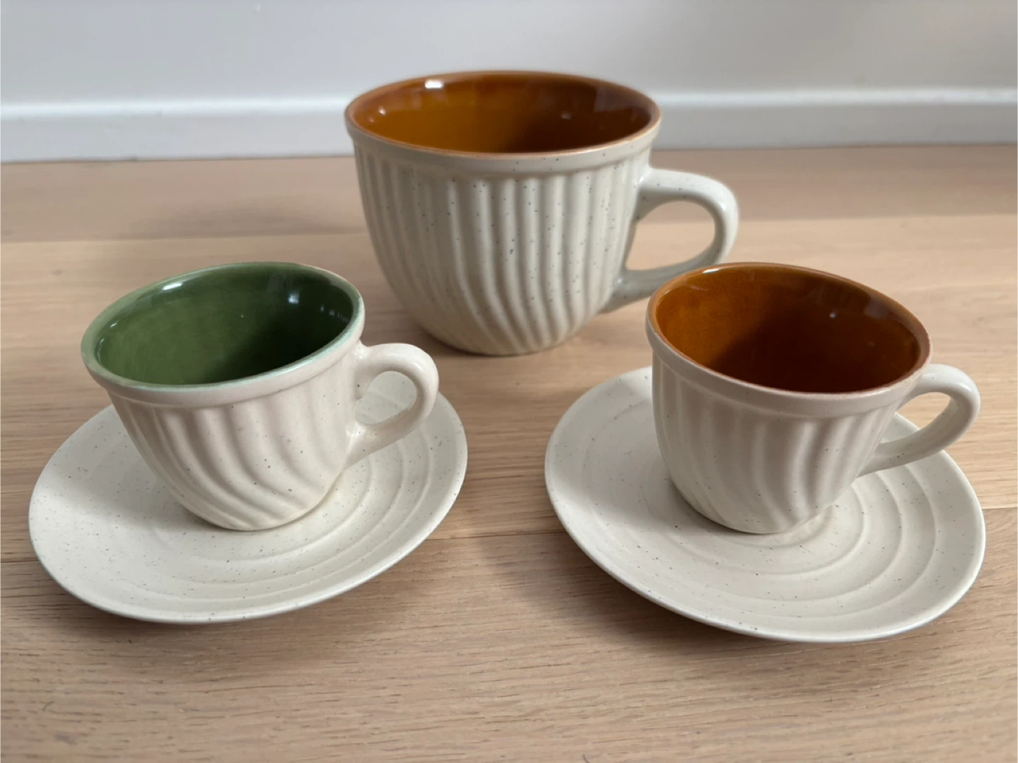 Assorted Mugs, Espresso, Coffee w Saucers - like new - photo 2
