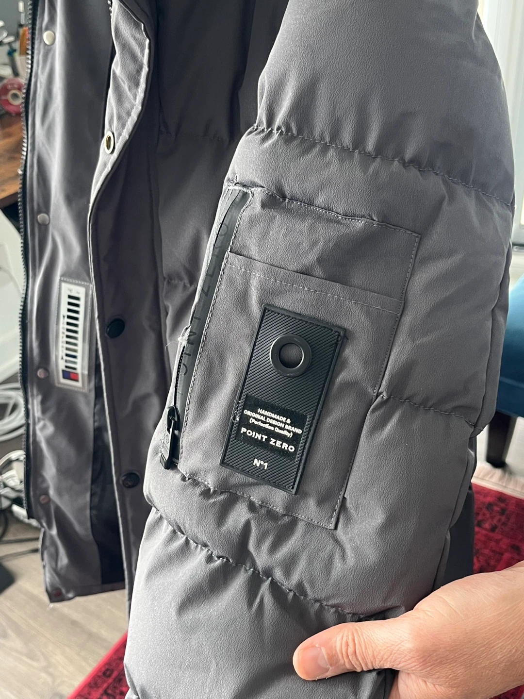 Point Zero Grey Puffer Jacket - Size M - photo 5