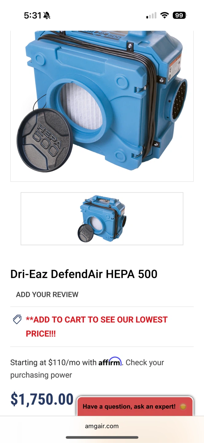 Drieaz DefendAir 500 HEPA Air Scrubber - photo 3