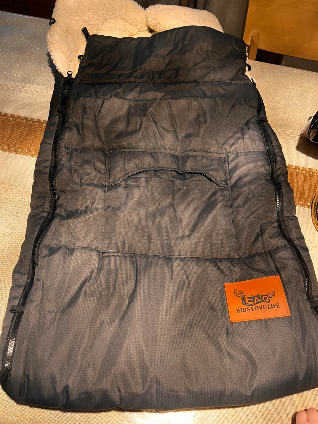 EAQ Winter Stroller Footmuff Bunting Bag - Gray - photo 5