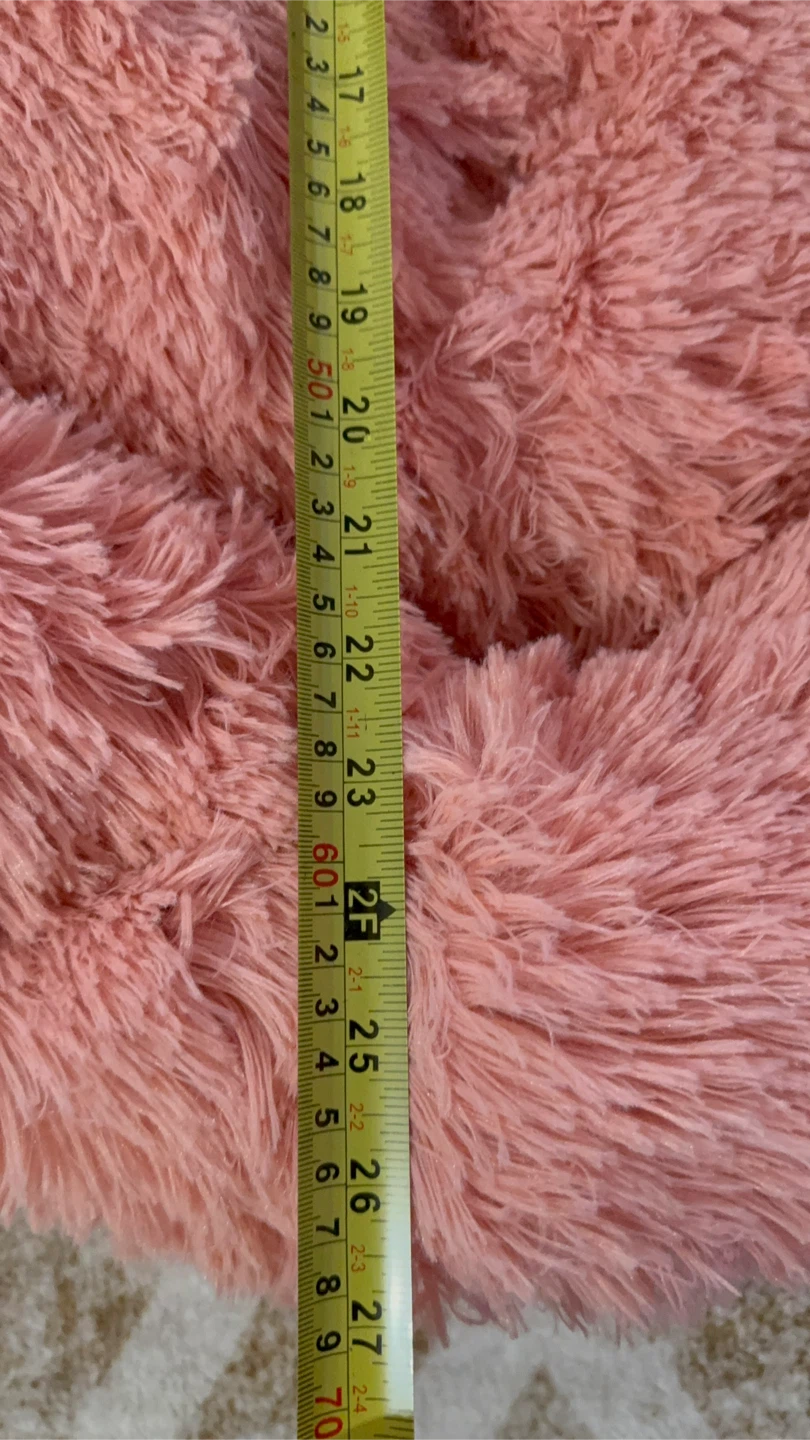 Pink Plush Round Pet Bed - photo 4