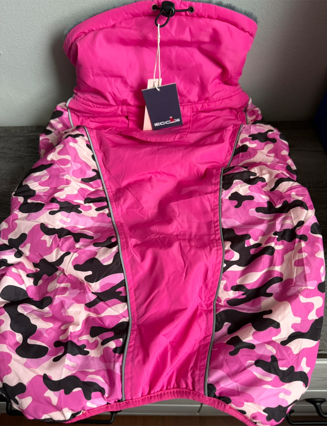 IECoii Extra Warm Dog Coat - Pink Camo