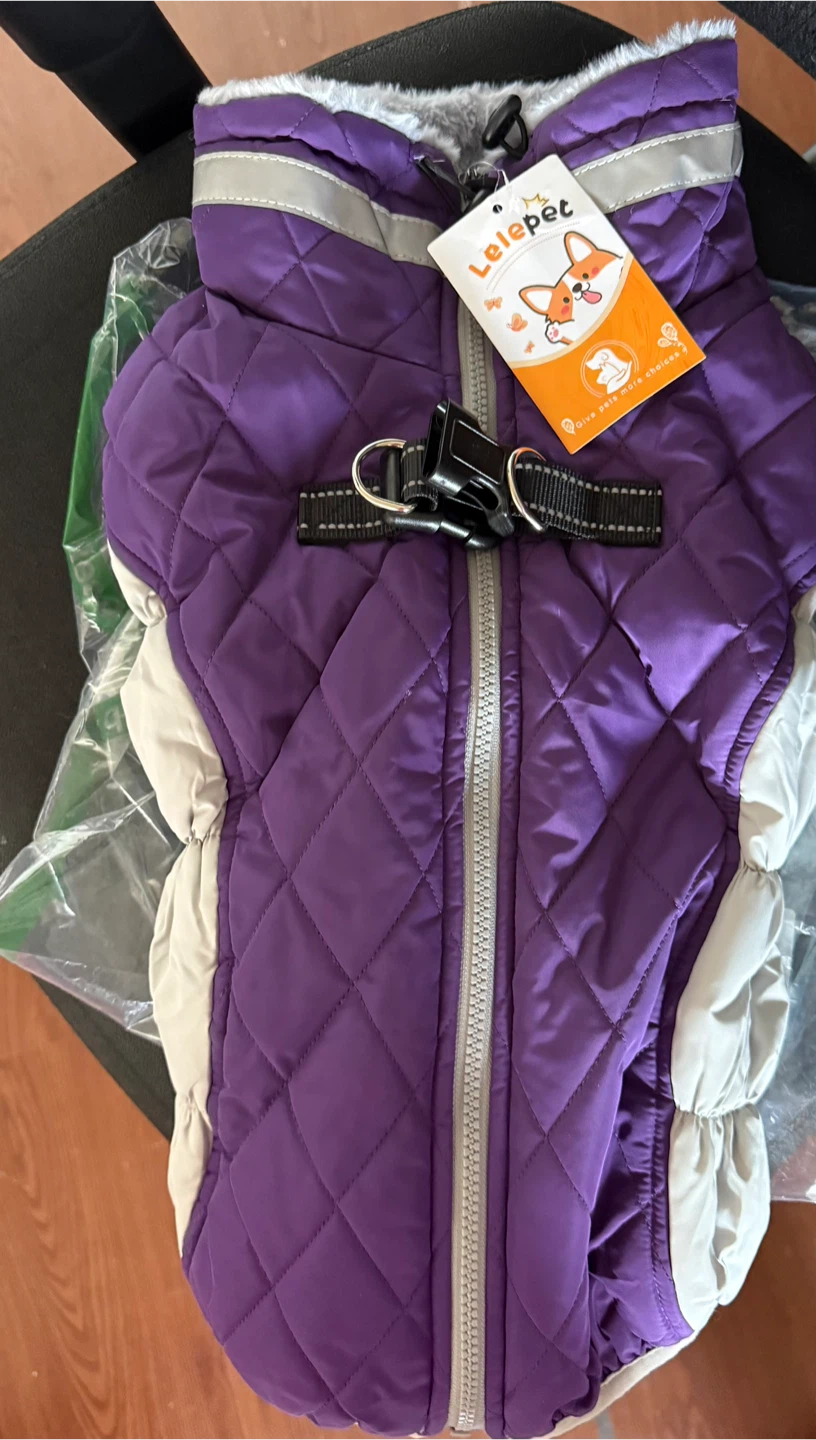 Lelepet Dog Coat - Purple, Large
