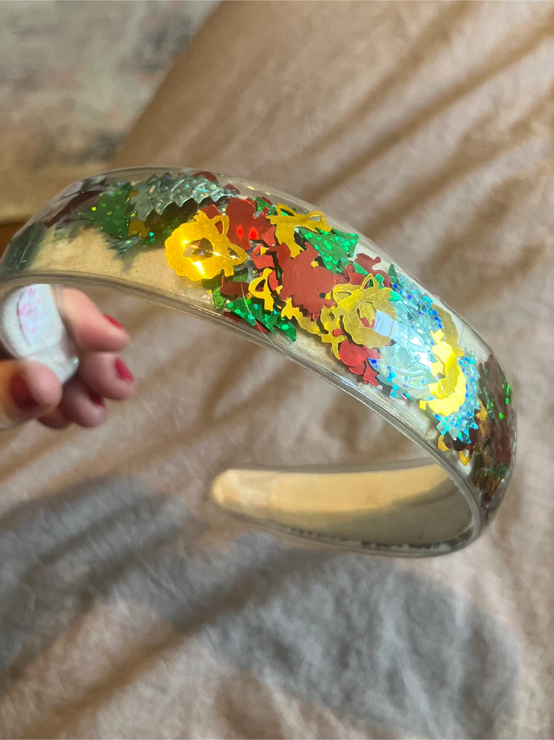Bari Lynn Headband with Glitter and Charms