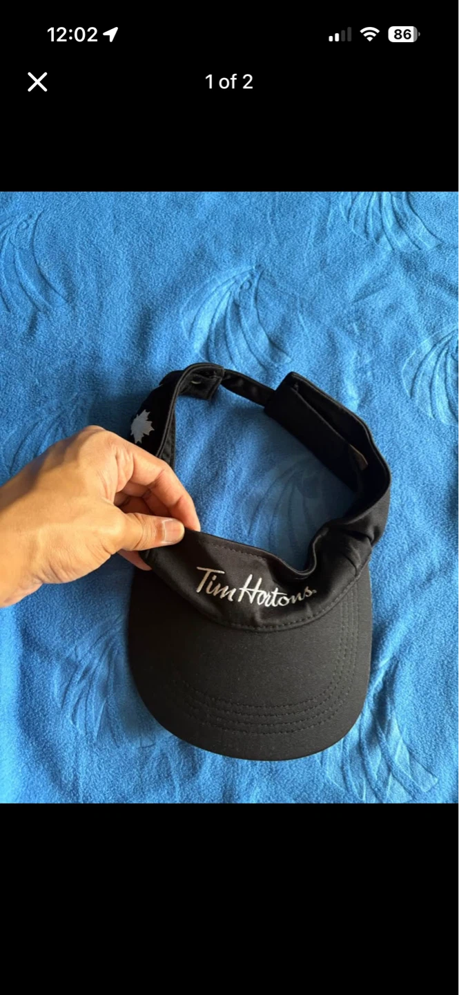 Tim Hortons Black Visor