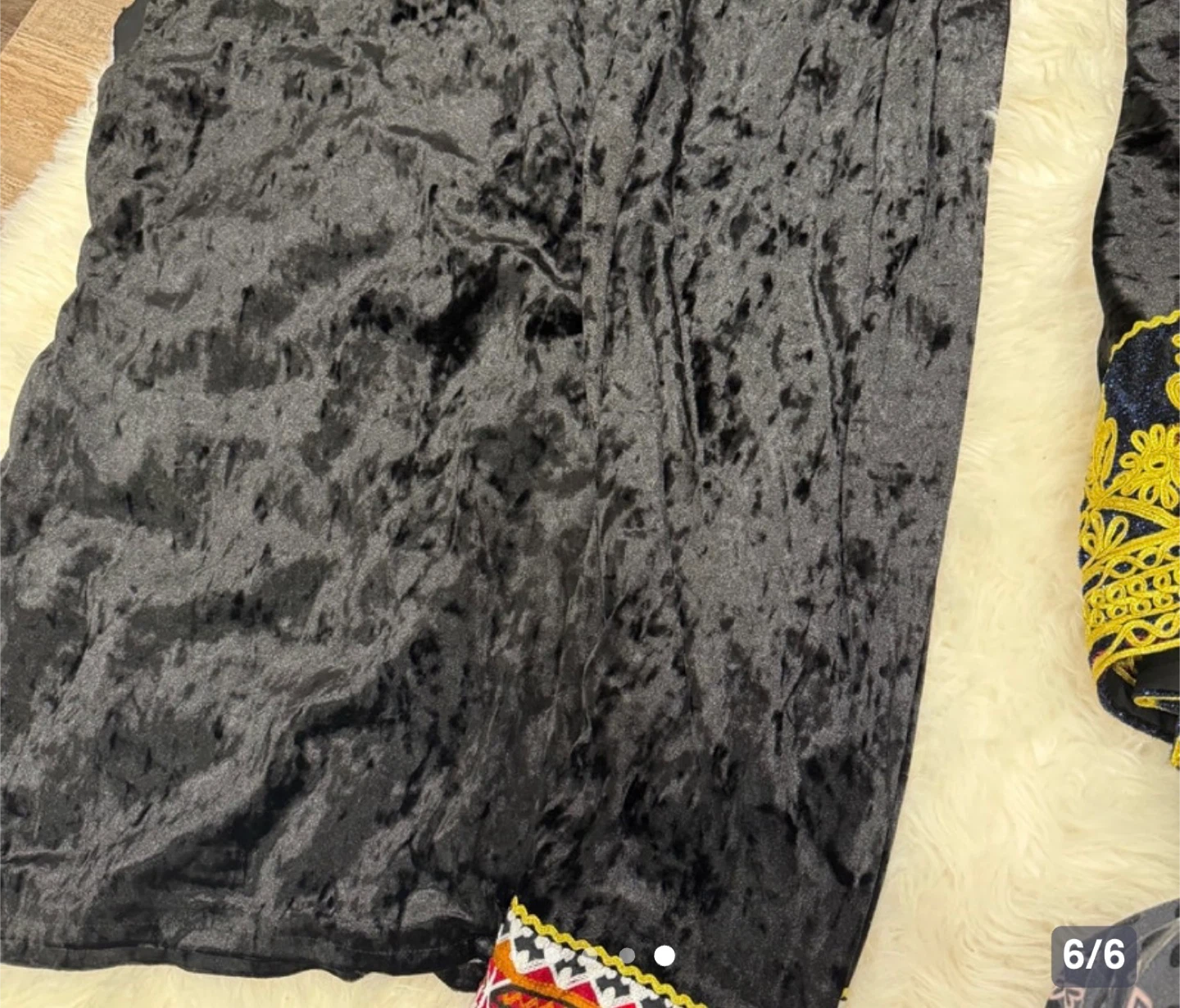 Black Velvet Embroidered Traditional Dress
