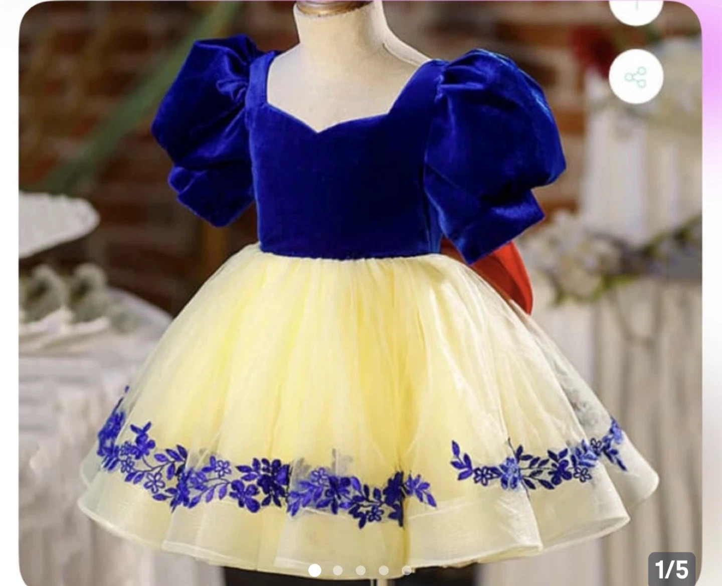 Girls Snow White Inspired Princess Dress - photo 5
